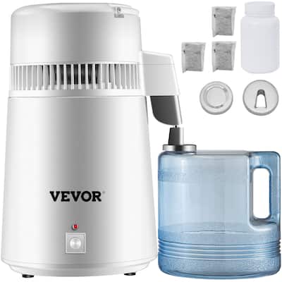 VEVOR Pure Water Distiller Purifier Filter 1.1 Gal /4L 750W Fully Upgraded with Handle BPA Free Container Home Use White