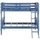 preview thumbnail 2 of 14, Twin Over Twin Bunk Bed with Built-in Ladder