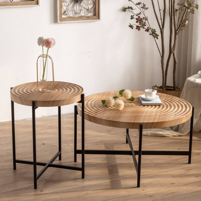 Twopiece Round Coffee Table Set Bed Bath & Beyond 37845124