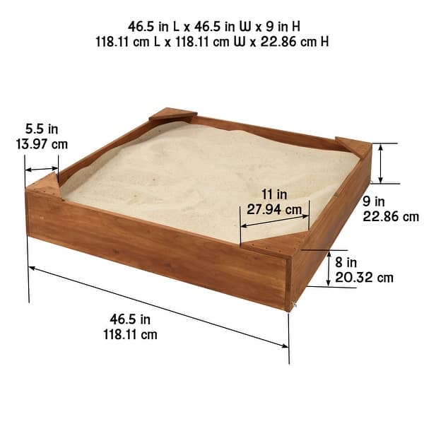 Badger Basket Simple Sandbox with Liner and Cover
