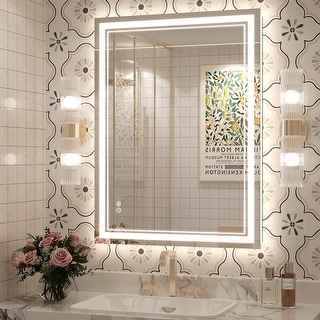 LED Bathroom Mirror with UL Listed, High Brightness, Anti-Fog, 3 Color Temperature, Dimmable