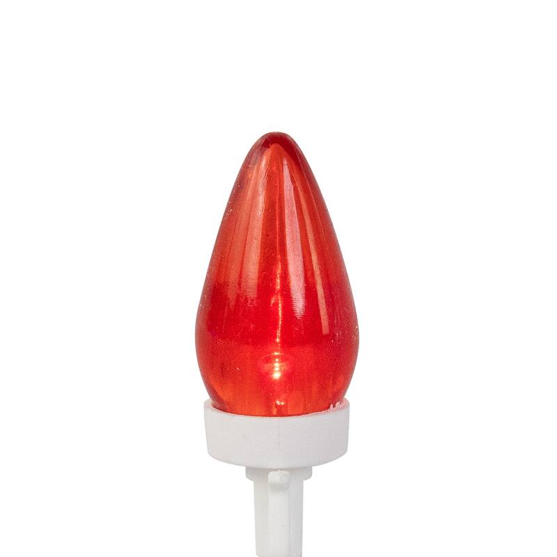 C7 LED Fourth of July Lights - Red, Blue and White - 16' White Wire - 50ct