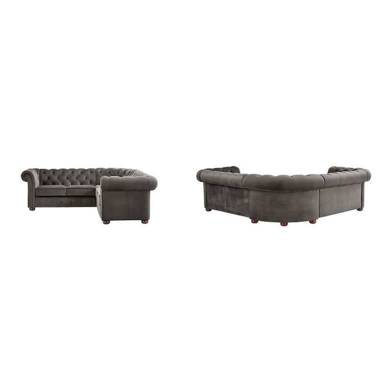 Gdansk 5-Seat L-Shaped Chesterfield Sectional Sofa