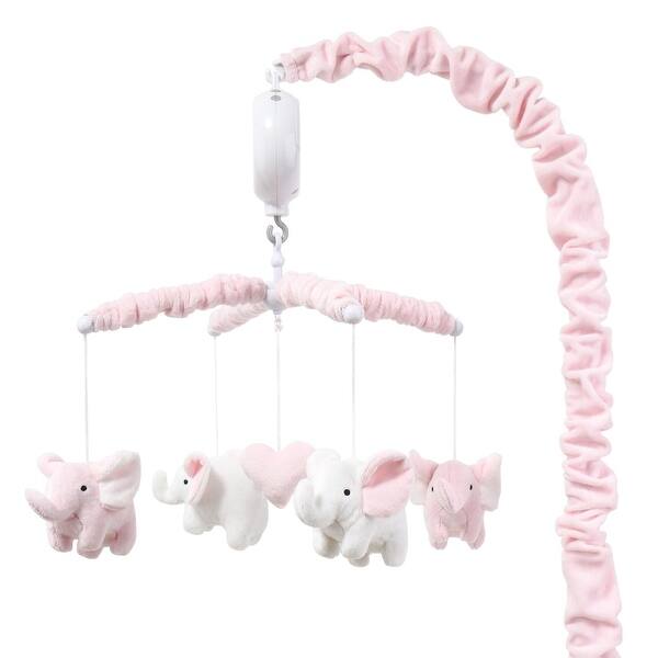 slide 2 of 5, The Peanutshell Pink Elephant Musical Mobile