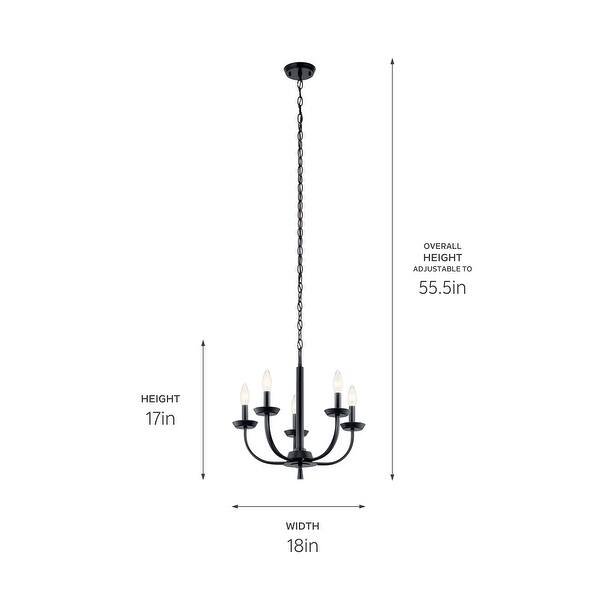 Kichler Lighting Kennewick 5Light Chandelier Black Bed Bath & Beyond
