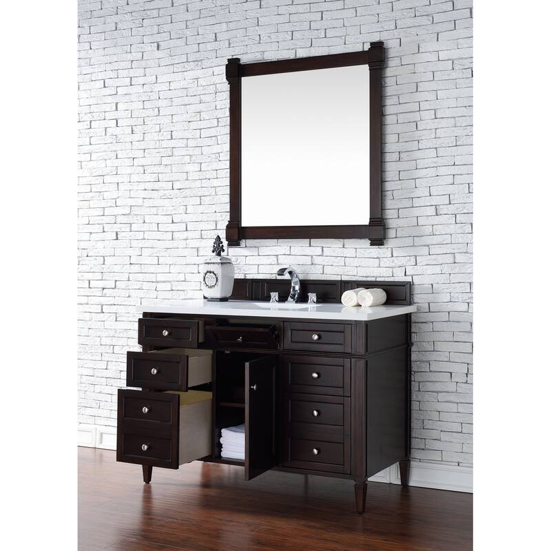 James Martin Vanities 655-V48-3WZ Brittany 48" Single Basin Poplar