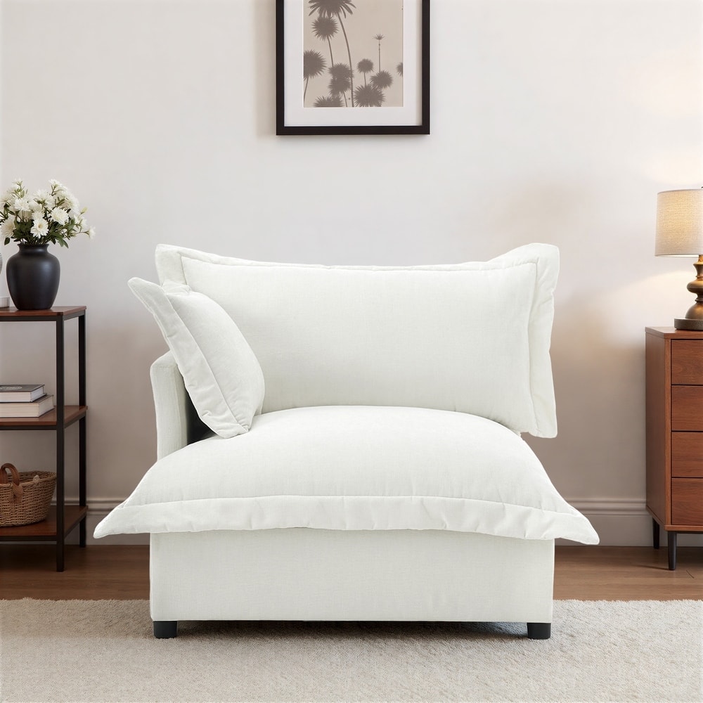 Double Layer Cushion Comfy Cloud Modular Sectional Sofa Couch Ottoman