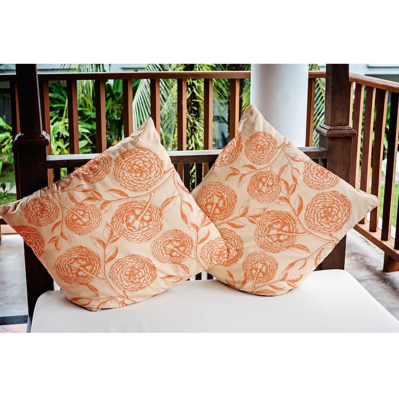 Antique Flowers Indoor/Outdoor Throw Pillow