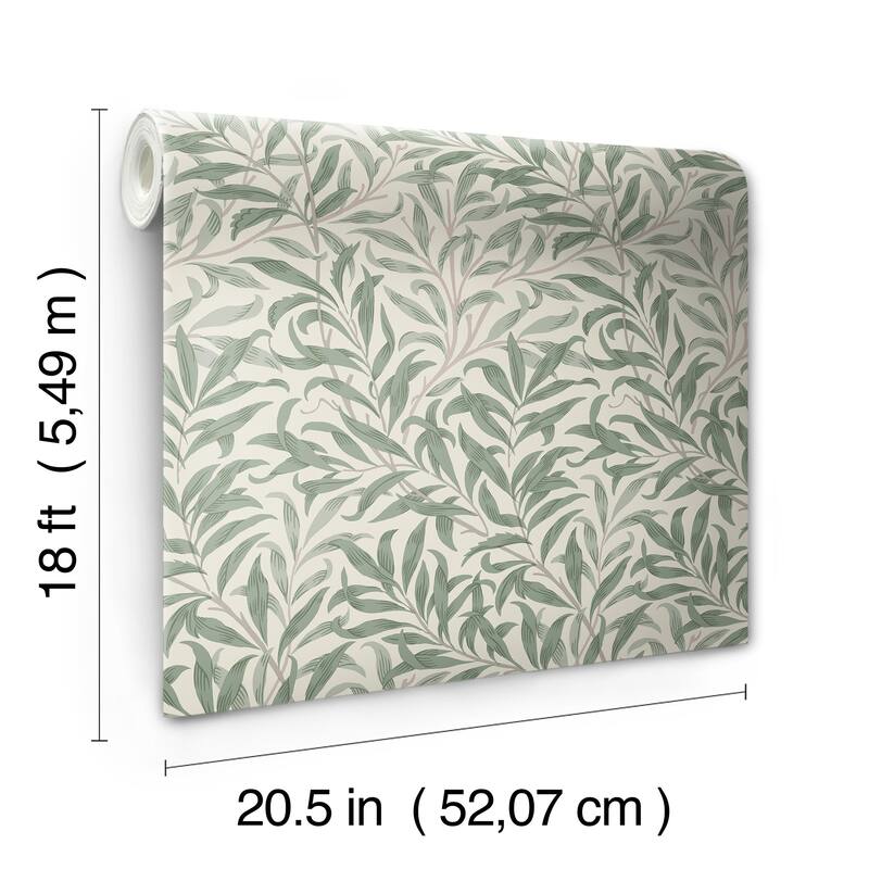 Willow Boughs Bayleaf Peel and Stick Wallpaper