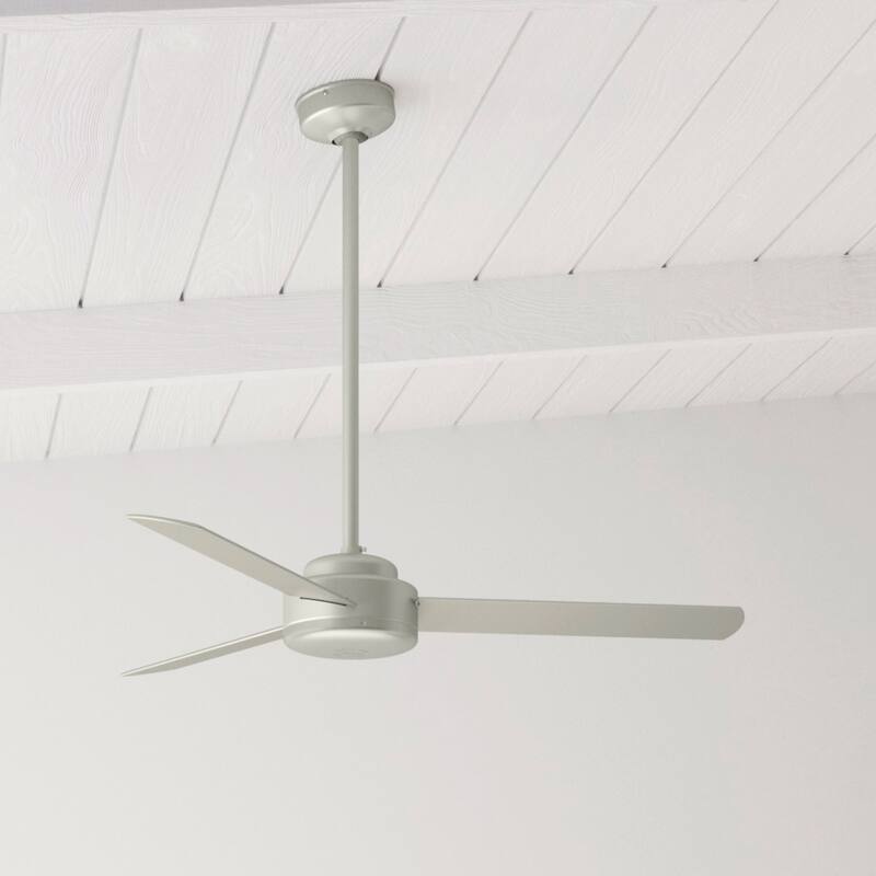 Hunter 52" and 44" Presto Ceiling Fan w/ Wall Control - Contemporary, Industrial, Scandinavian - 52" - Matte Nickel