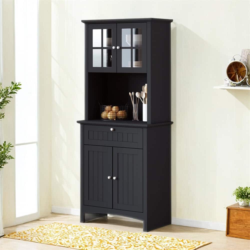 Elegant Buffet with Hutch,Kitchen Pantry Storage Cabinet with Drawer