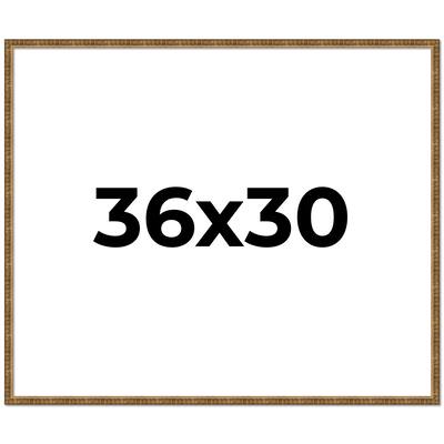 36x30 Frame Gold Kingsley Distressed Solid Wood Picture Frame Width
