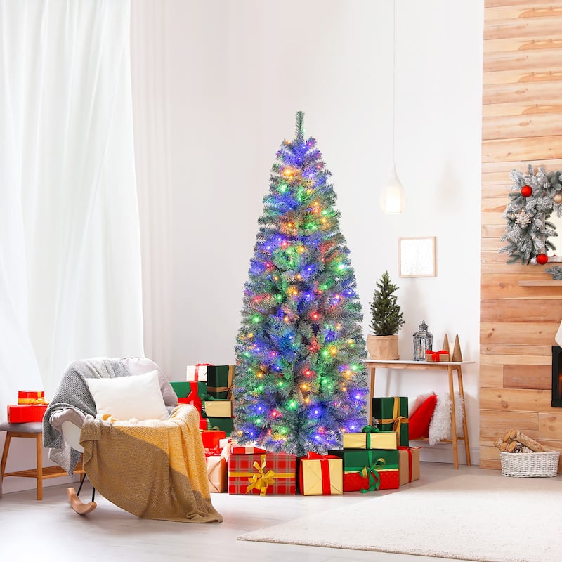 Gymax 6.5/7.5 FT Artificial Xmas Tree w/ 556/724 Branch Tips 200/250 - See Details
