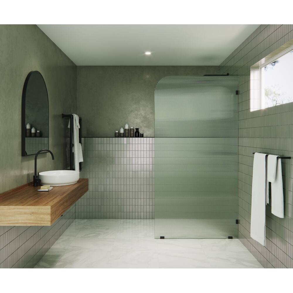 Glass Warehouse FL-RAD-38-R Aurora 78" High x 38" Wide Shower Screen