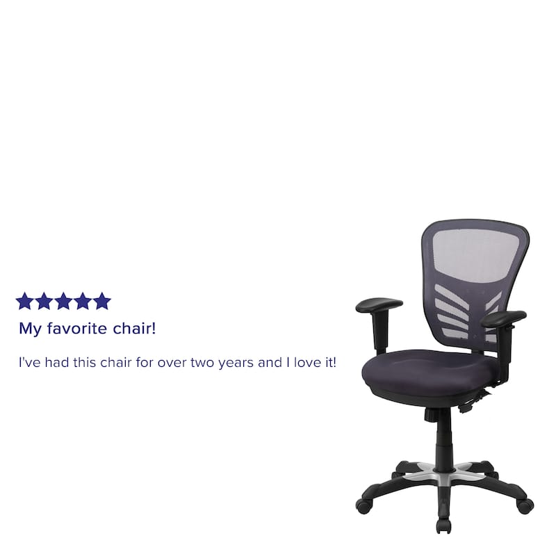 Mid-back Blue Mesh Adjustable Ergonomic Office Chair
