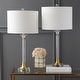 preview thumbnail 3 of 12, Barnard 28" Crystal/Metal LED Table Lamp, Clear/Brass Gold (Set of 2) by JONATHAN Y