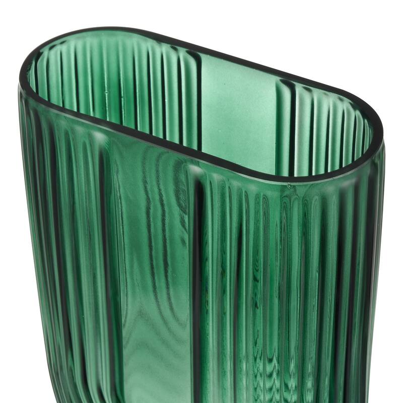 Elk Home Dare Green Finish Glass 6.75 Inch Wide Vase