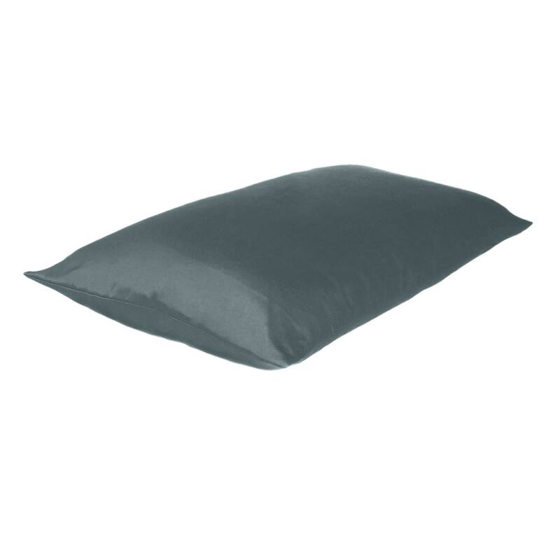 HomeRoots Gray Dreamy Set Of 2 Silky Satin Queen Pillowcases