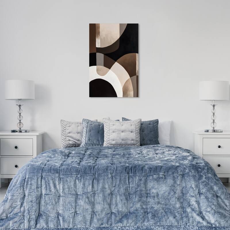Wynwood Studio Abstract Tunnels in the Park Brown and Modern & Contemporary Wall Art Canvas Print - 36 x 24