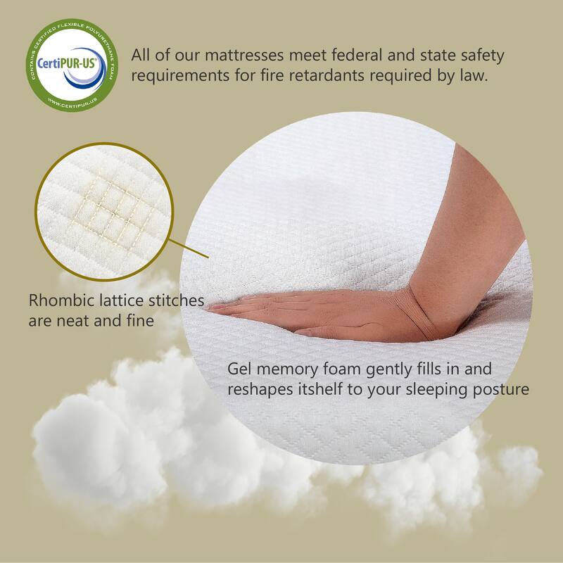 Comfiture Modern 8-inch Hypoallergenic Gel Memory Foam Mattress by DreamMax