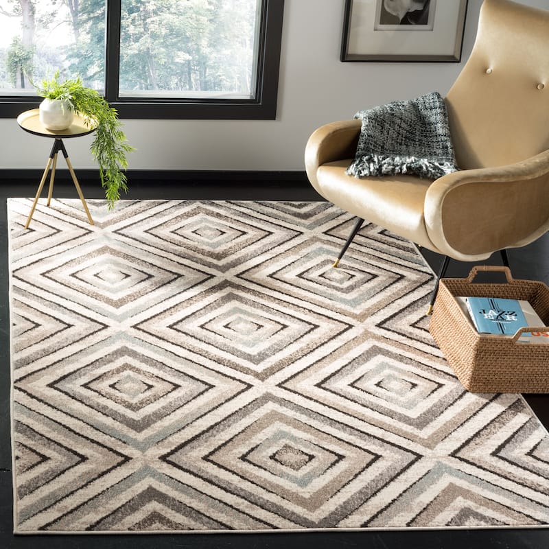 SAFAVIEH Amsterdam Annarita Modern Rug - 5'1" Square - Cream/Beige