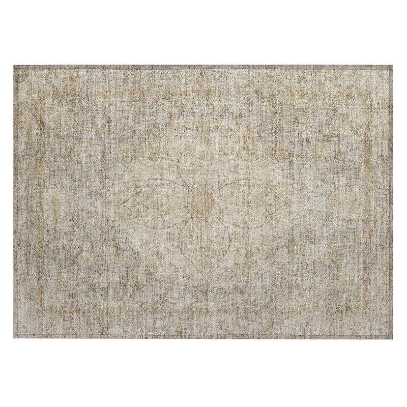 Machine Washable Indoor/Outdoor Traditional Global Chantille Rug