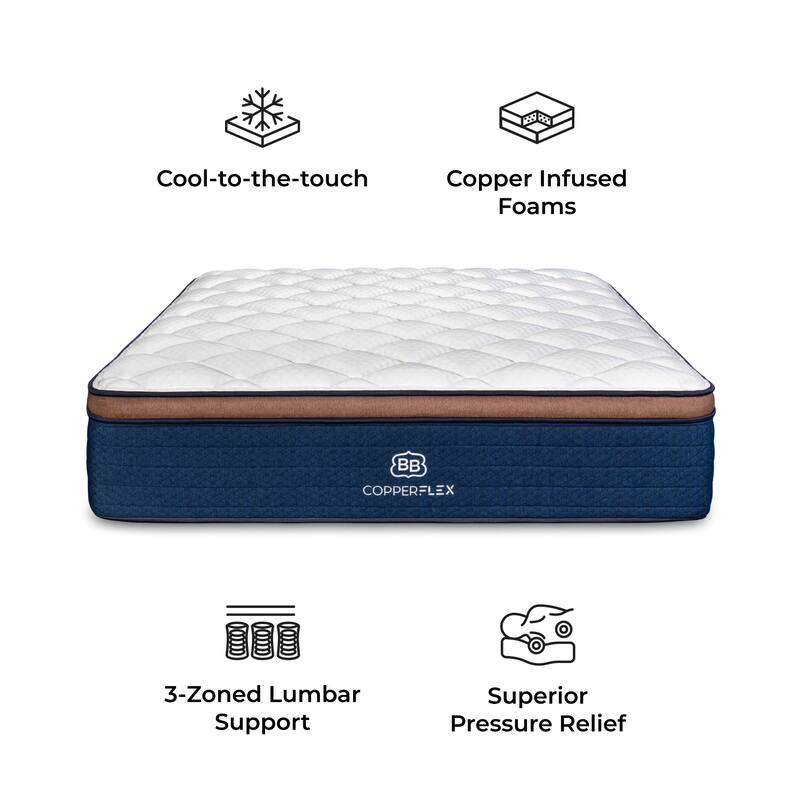 Brooklyn Bedding Copperflex Pro 14" Hybrid Mattress
