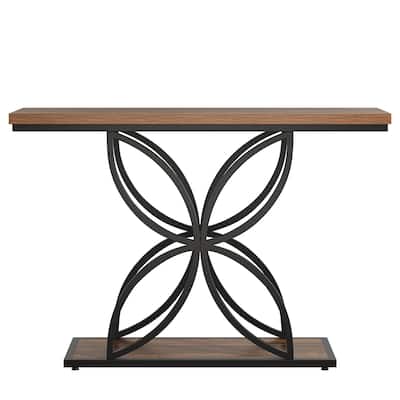 Farmhouse Butterfly Frame Console Table for Entryway Living Room