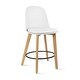 preview thumbnail 10 of 74, Farmhouse Plastic Round Bar Counter Stool Height High Chair Natural Solid Wood Kitchen Dining Patio Modern, Single, Set of 1