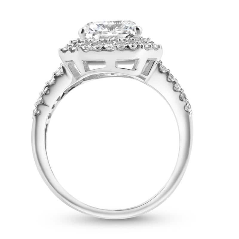 Certified 4 1/2Ct Radiant Cut Diamond Engagement Ring Gold Lab Grown
