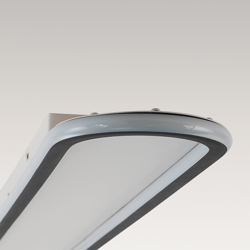 Contemporary Linear Oval LED Semi Flush Mount - 39in 3000K