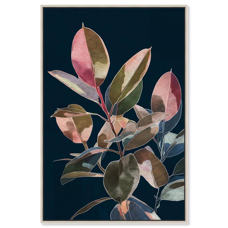 Fuchsia Frond I Canvas by Art Remedy - Silver - 24" x 36"