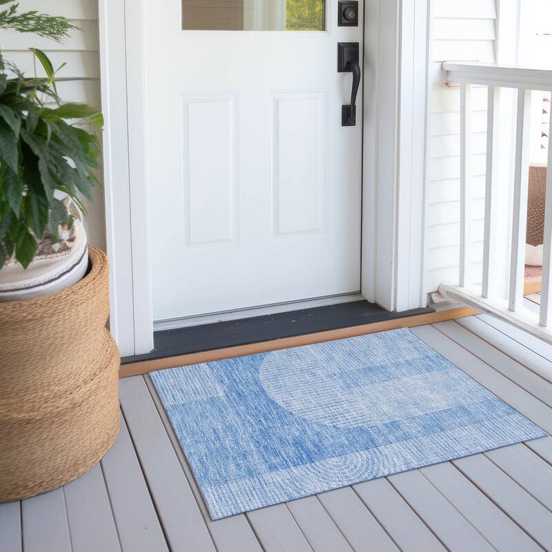 Machine Washable Indoor/ Outdoor Chantille Modern Deco Rug