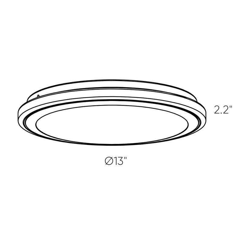 13 Inch Round CCT LED Glass Flush Mount
