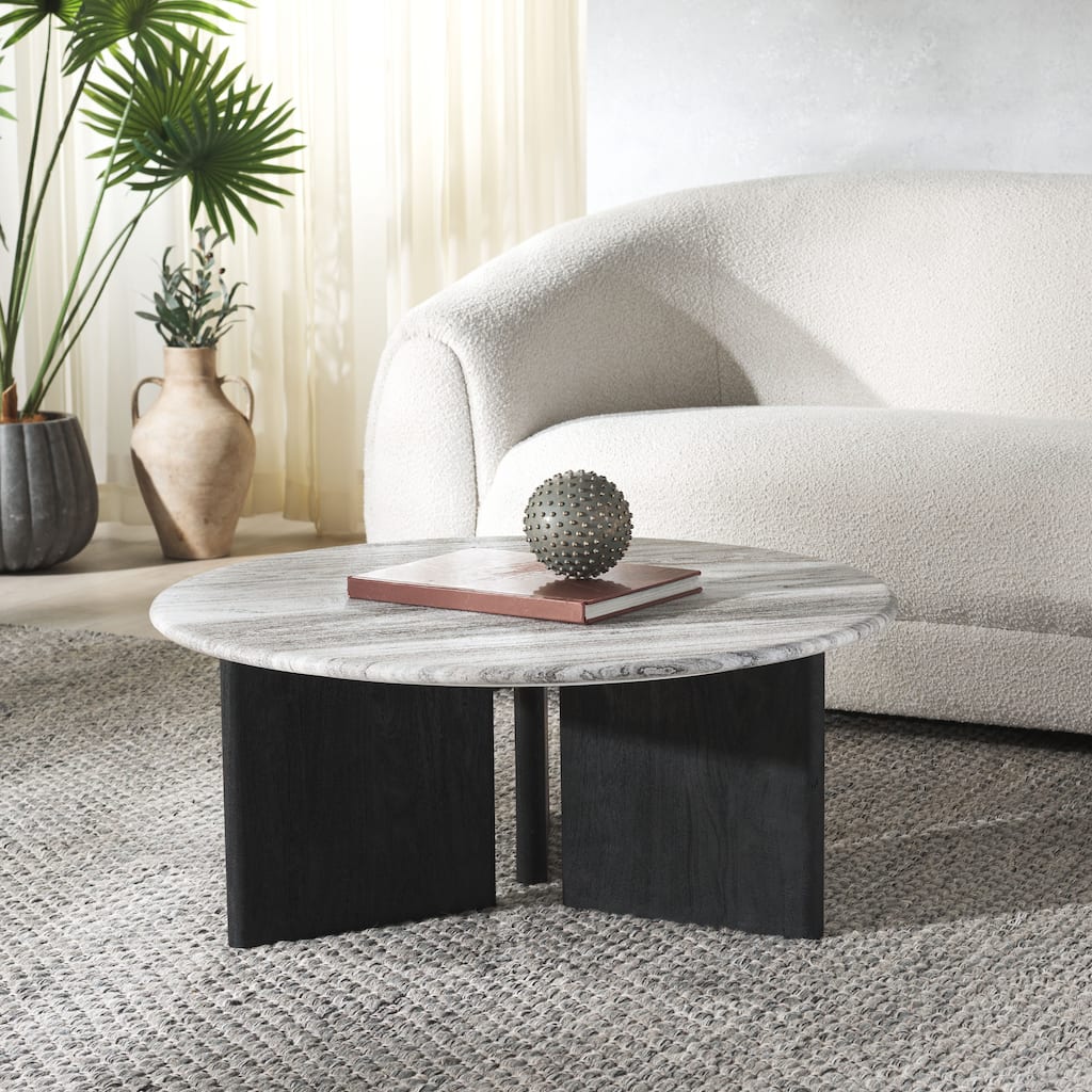 SAFAVIEH Home Lauresse Marble Coffee Table - 35"W x 35"D x 15"H