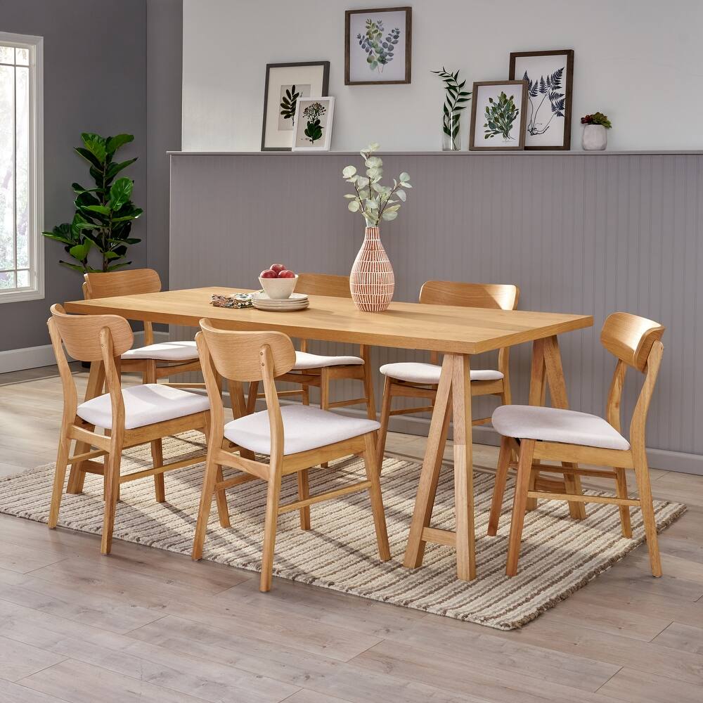 Lucious Mid-Century Modern 7 Piece Dining Set by Christopher Knight Home