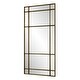 preview thumbnail 6 of 6, Industrial Window Framed Rectangular Wall Mirror - 79.75" - Antique Gold