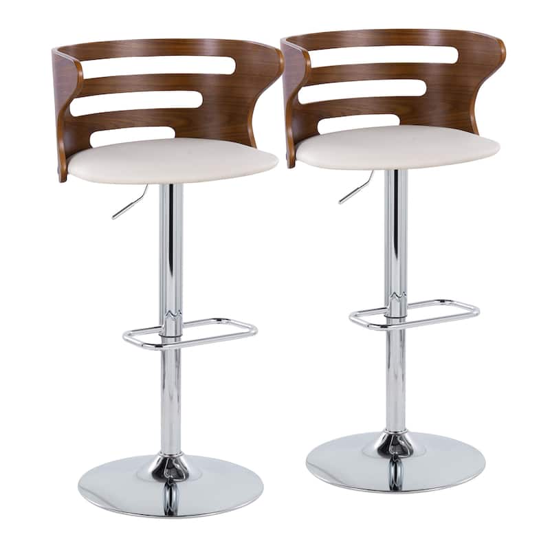 Carson Carrington Cranagh Adjustable Bar Stool with Rounded Rectangle Footrest (Set of 2)