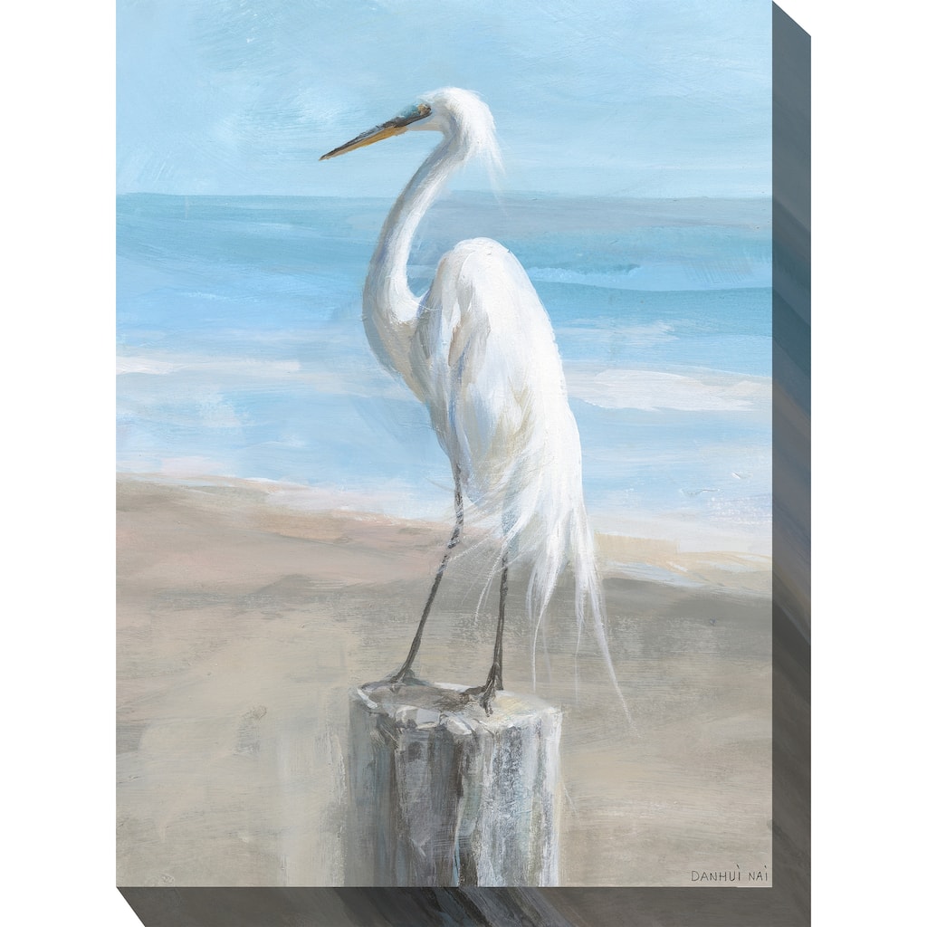 Egret Portrait All Weather Outdoor Wall Décor