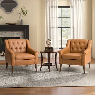 Oliarus Transitional Armchair with Nailhead Trim Set of 2 by HULALA HOME