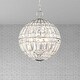 preview thumbnail 4 of 3, Minka-Lavery Palermo 4-Light Pendant-Transitional Style, Chrome Finish, Clear Crystal Shade