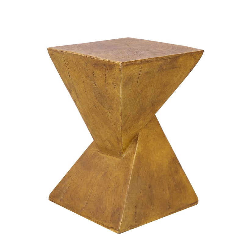 Modern Lightweight Concrete Side Table Accent Table Garden Patio - 12"x12"x18