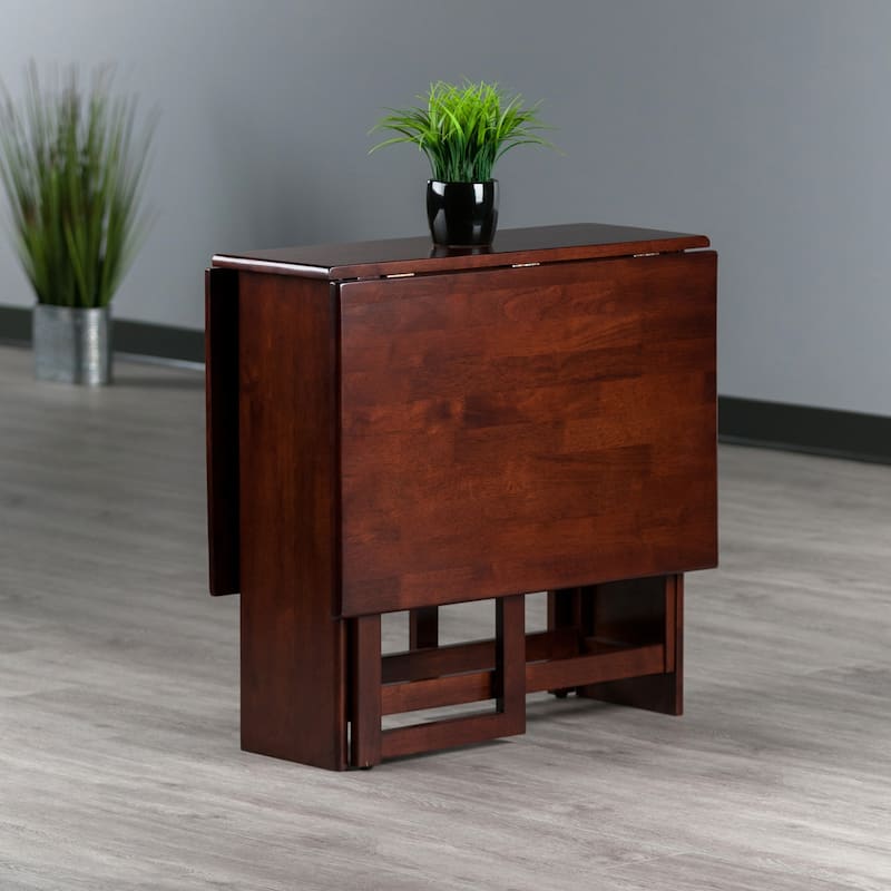 Double Drop Leaf Dining Table, Walnut - 47.24 x 29.92 x 29.53 inches