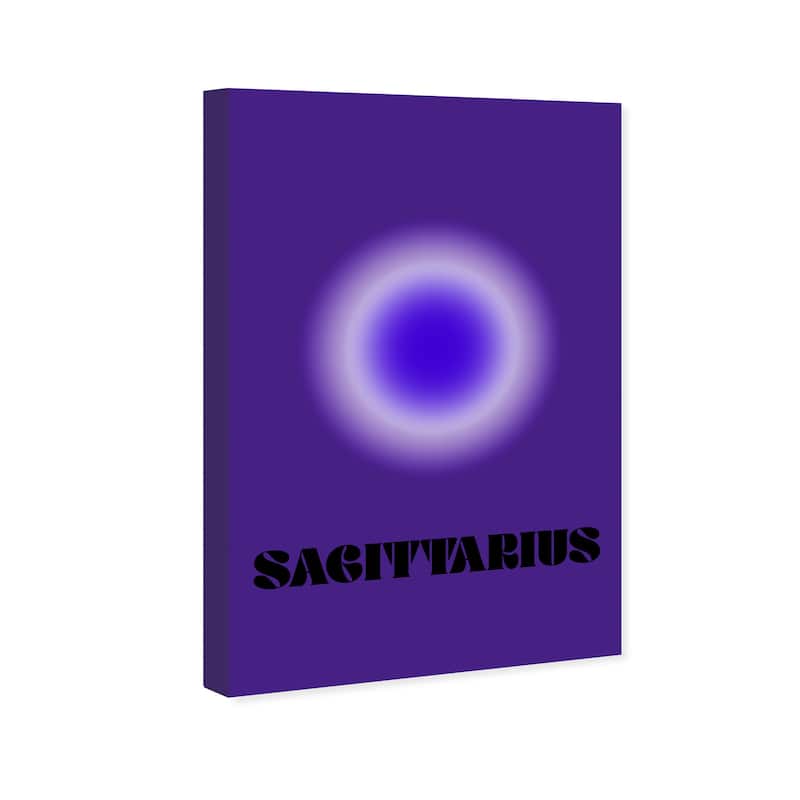 Wynwood Studio Canvas Spiritual and Religious Aura Sagittarius Purple and Modern & Contemporary Wall Art Canvas Print