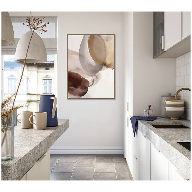 Kate and Laurel Earth Bloom II by Amy Lighthall Framed Canvas Wall Art Print