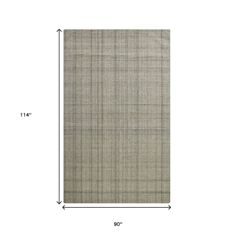 HomeRoots Plaid Transitional Rectangle Area Rug
