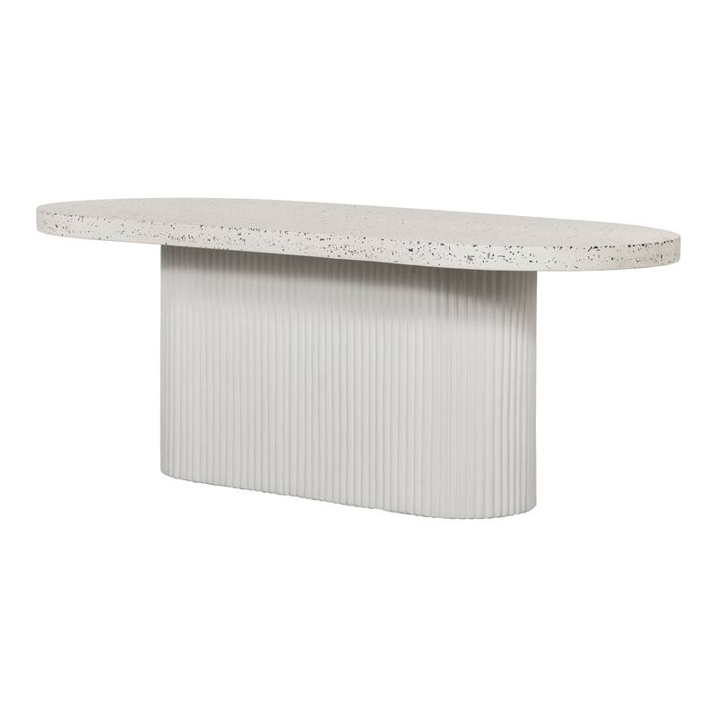 Aurelle Home Lisette Modern Terrazzo Top Outdoor Dining Table