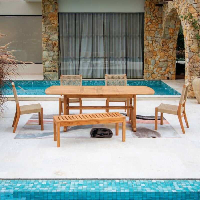 Cambridge Casual Nassau 6-Piece Teak Patio Dining Set