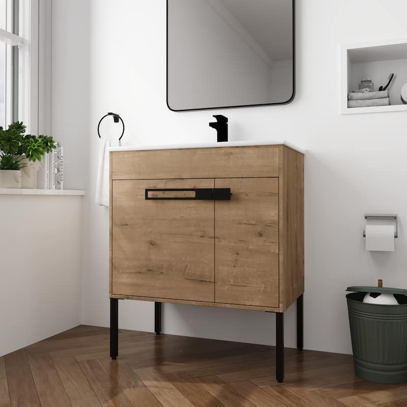 Beingnext 24"/30"/36" Bathroom Vanity with Sink, Freestanding/Floating Bathroom Vanity with Soft Close Door and Adjustable Shelf