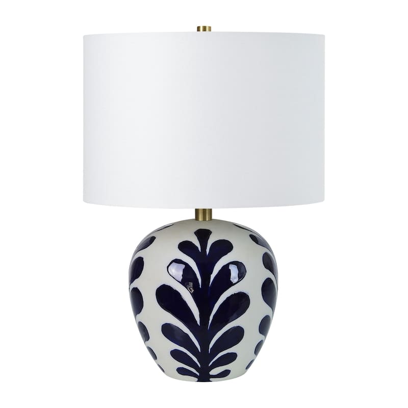 Renwil Darina 19.25" Length Table Lamp, Off-White and Navy
